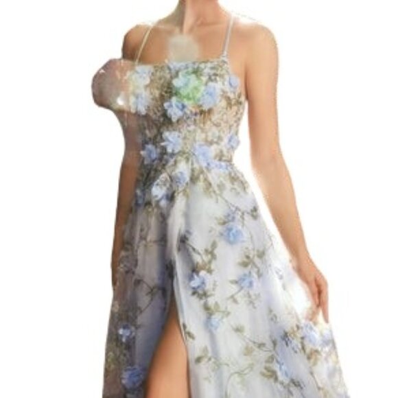 NWT Andrea and Leo A1138 Prom Dress Blue Size 2